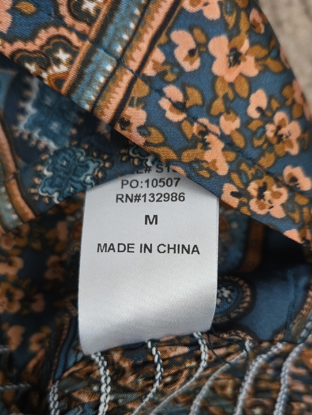 Everyday Chic Boutique Navy Paisley Patchwork Satin Cami Tank Top Size Medium - Picture 9 of 10